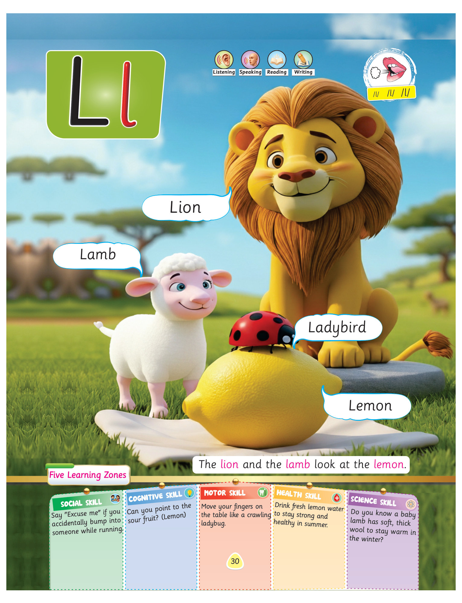 Letter A book page