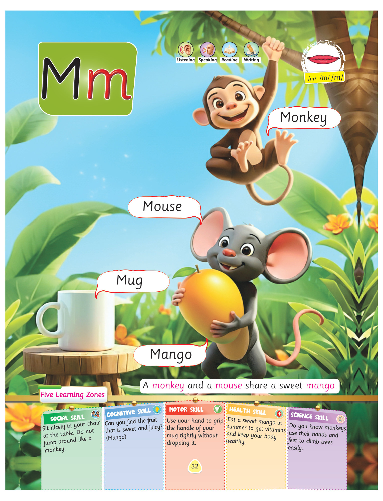 Letter A book page