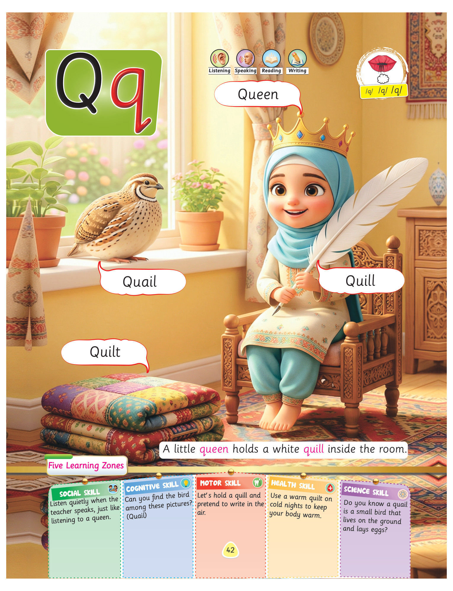 Letter A book page