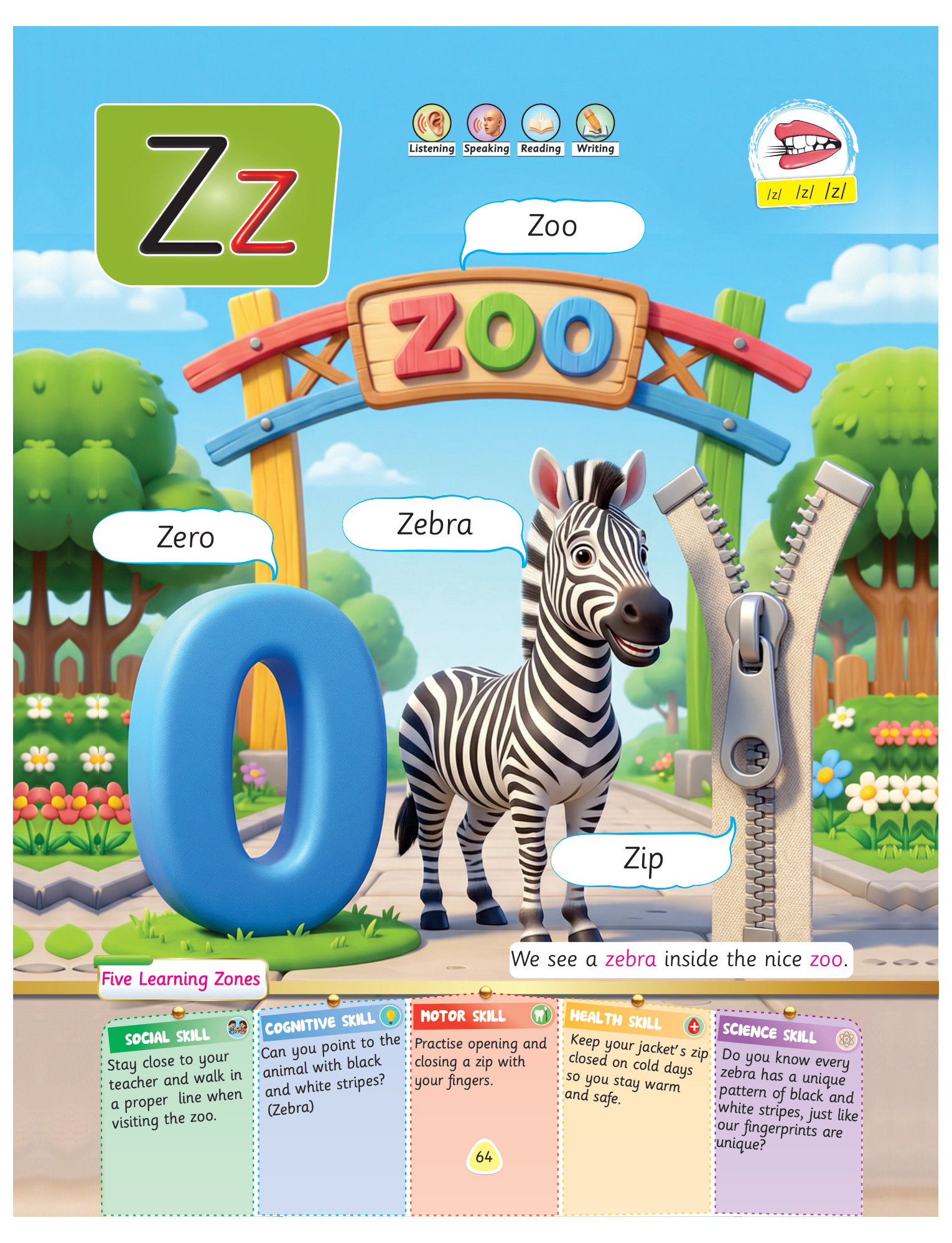 Letter A book page