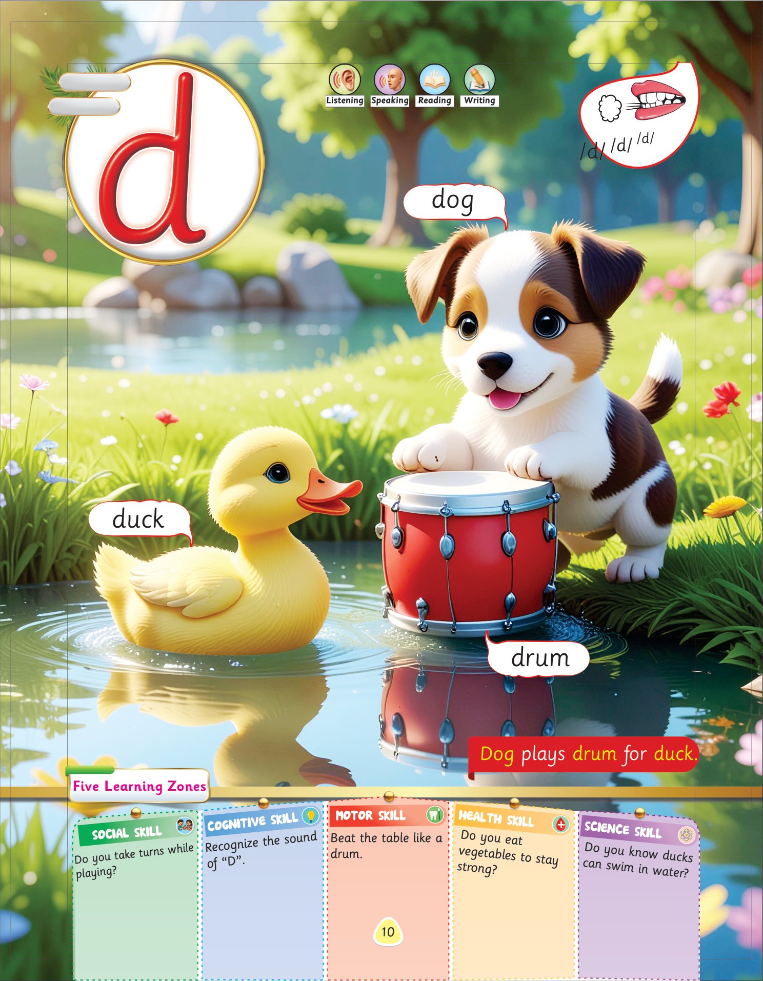 Letter A book page