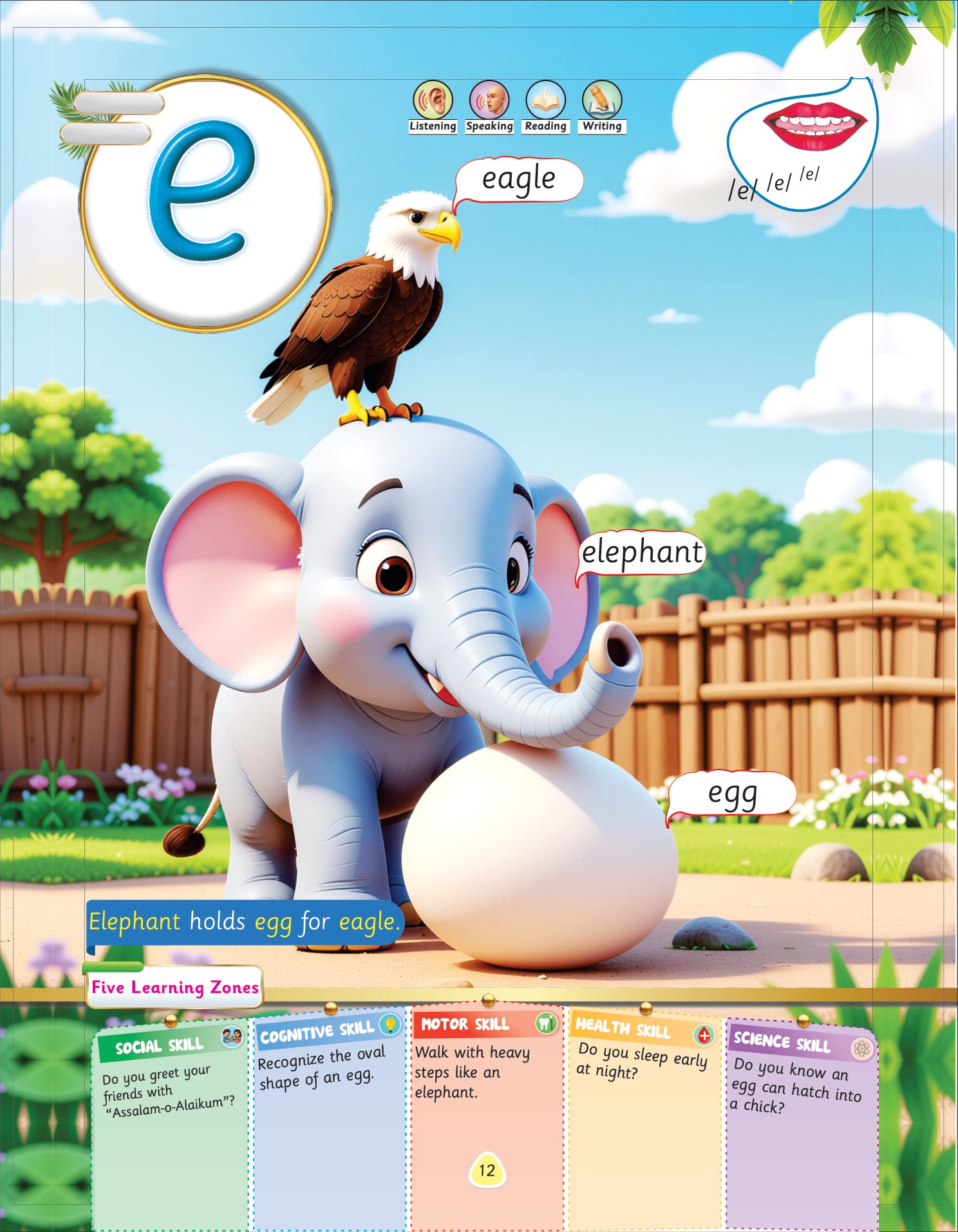Letter A book page