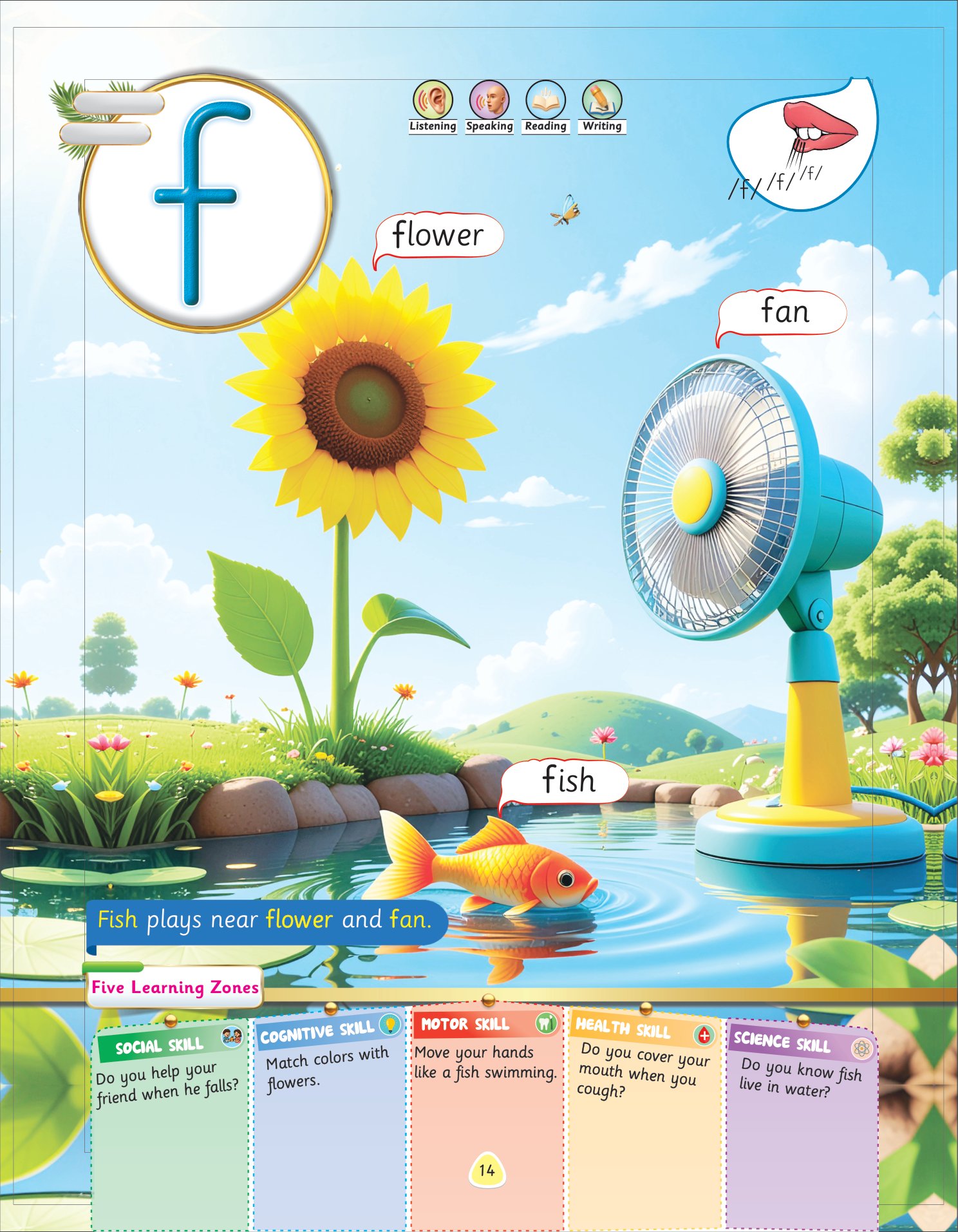 Letter A book page