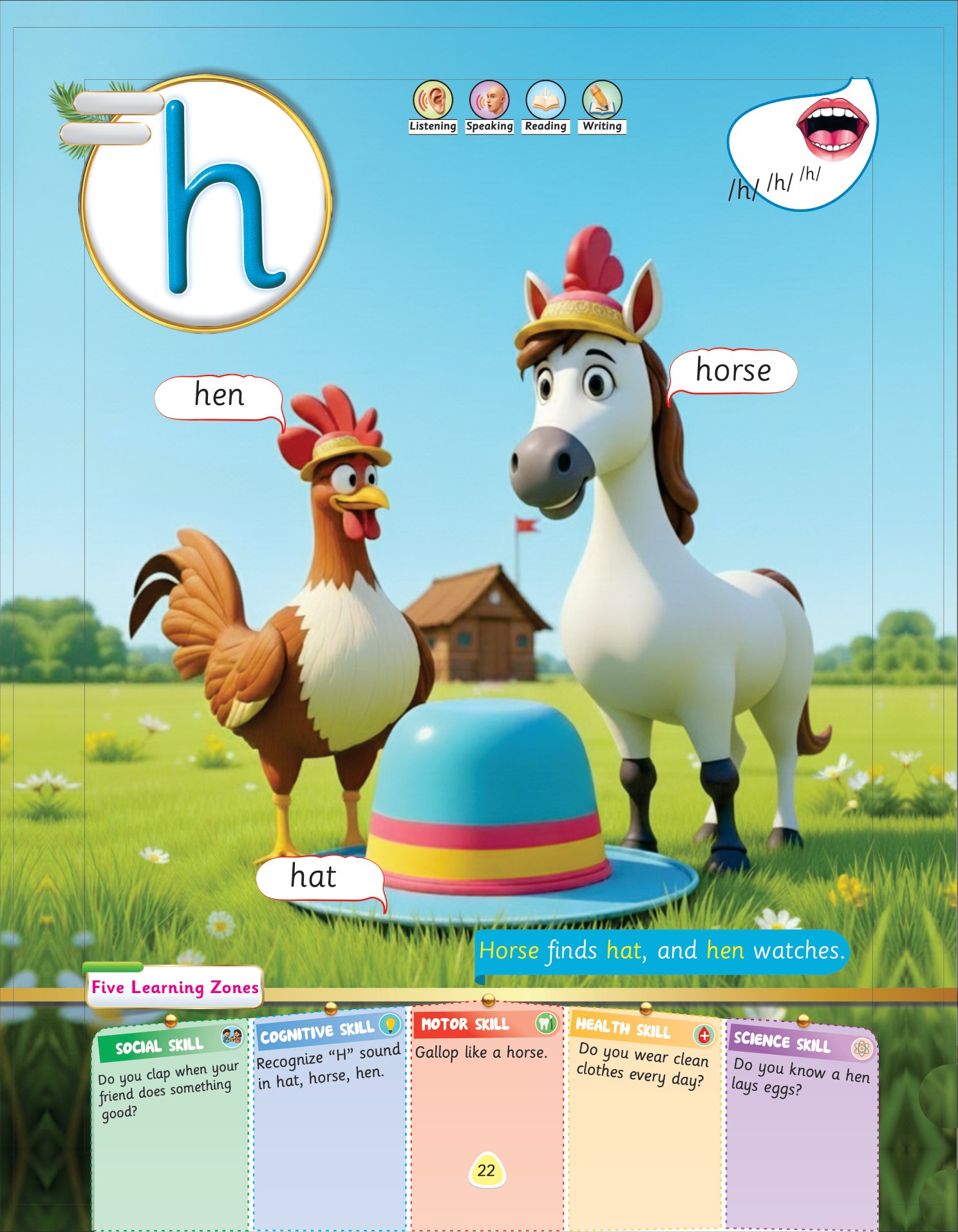 Letter A book page