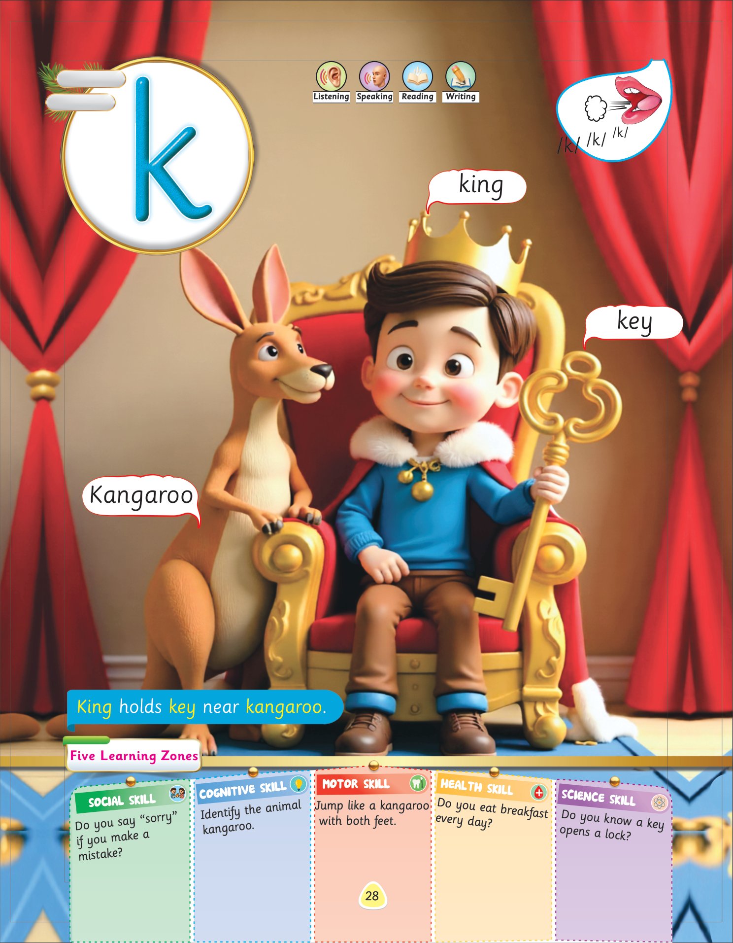 Letter A book page