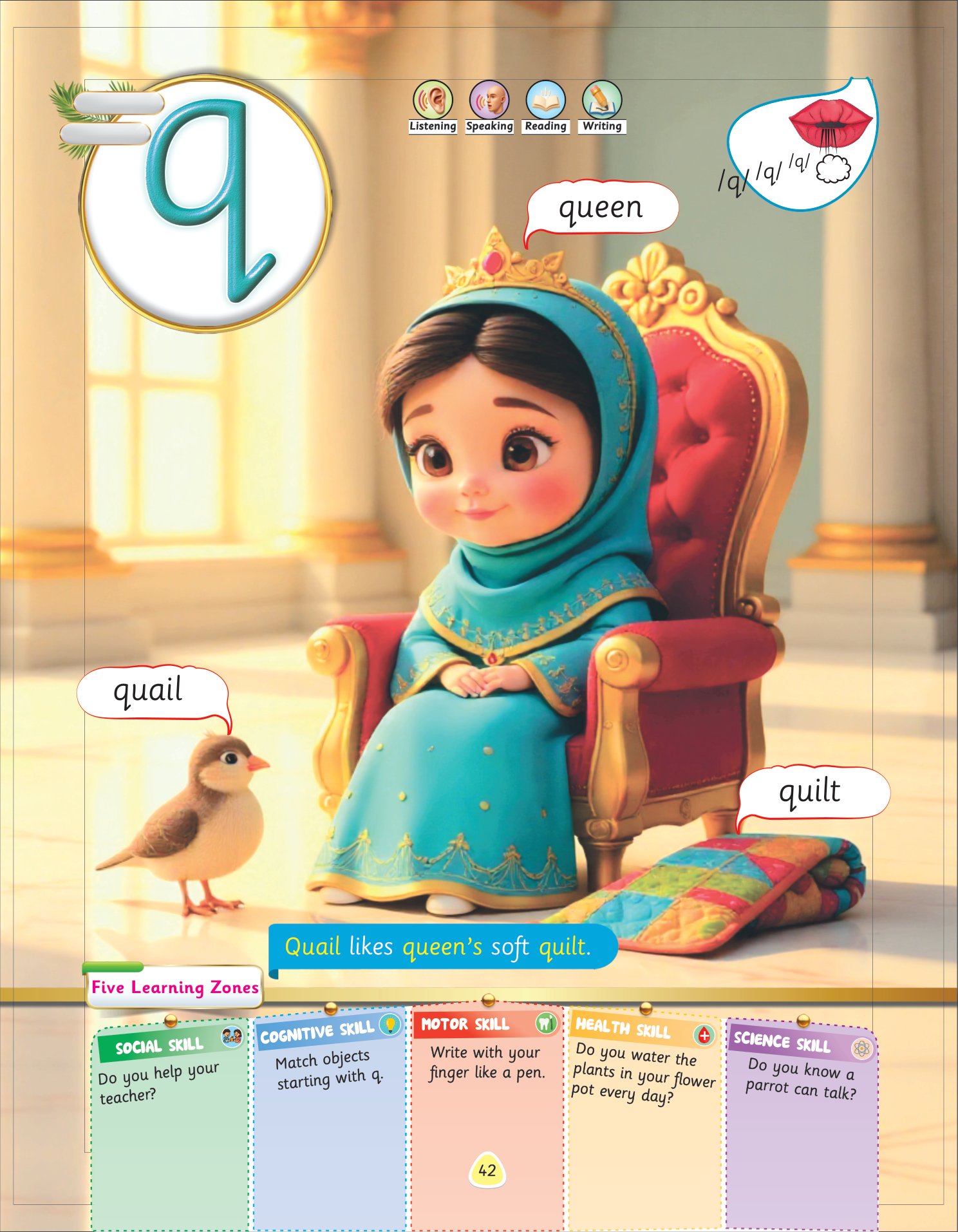Letter A book page