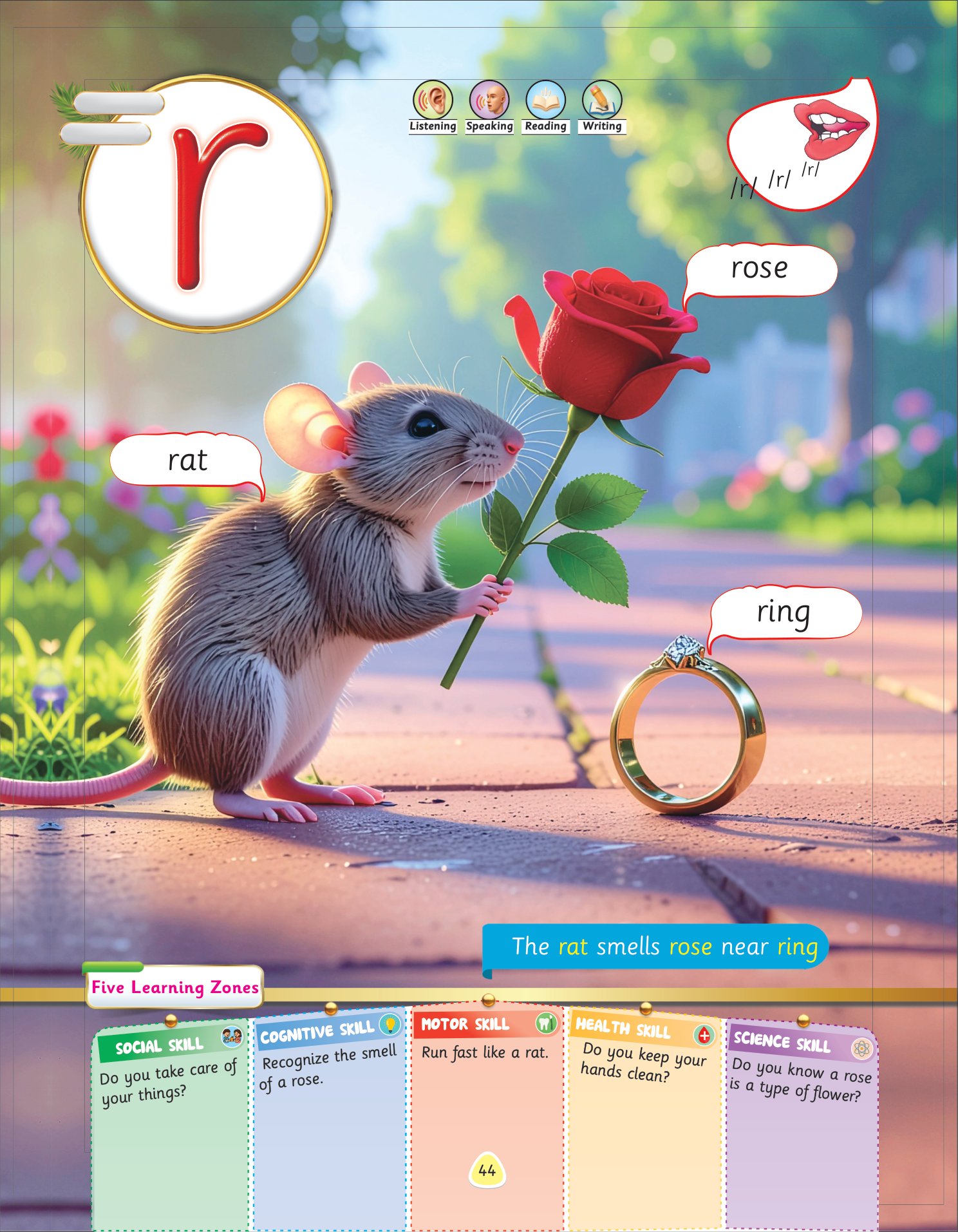 Letter A book page