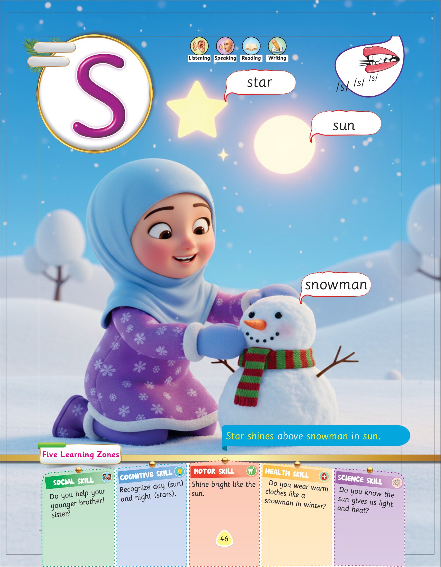 Letter A book page