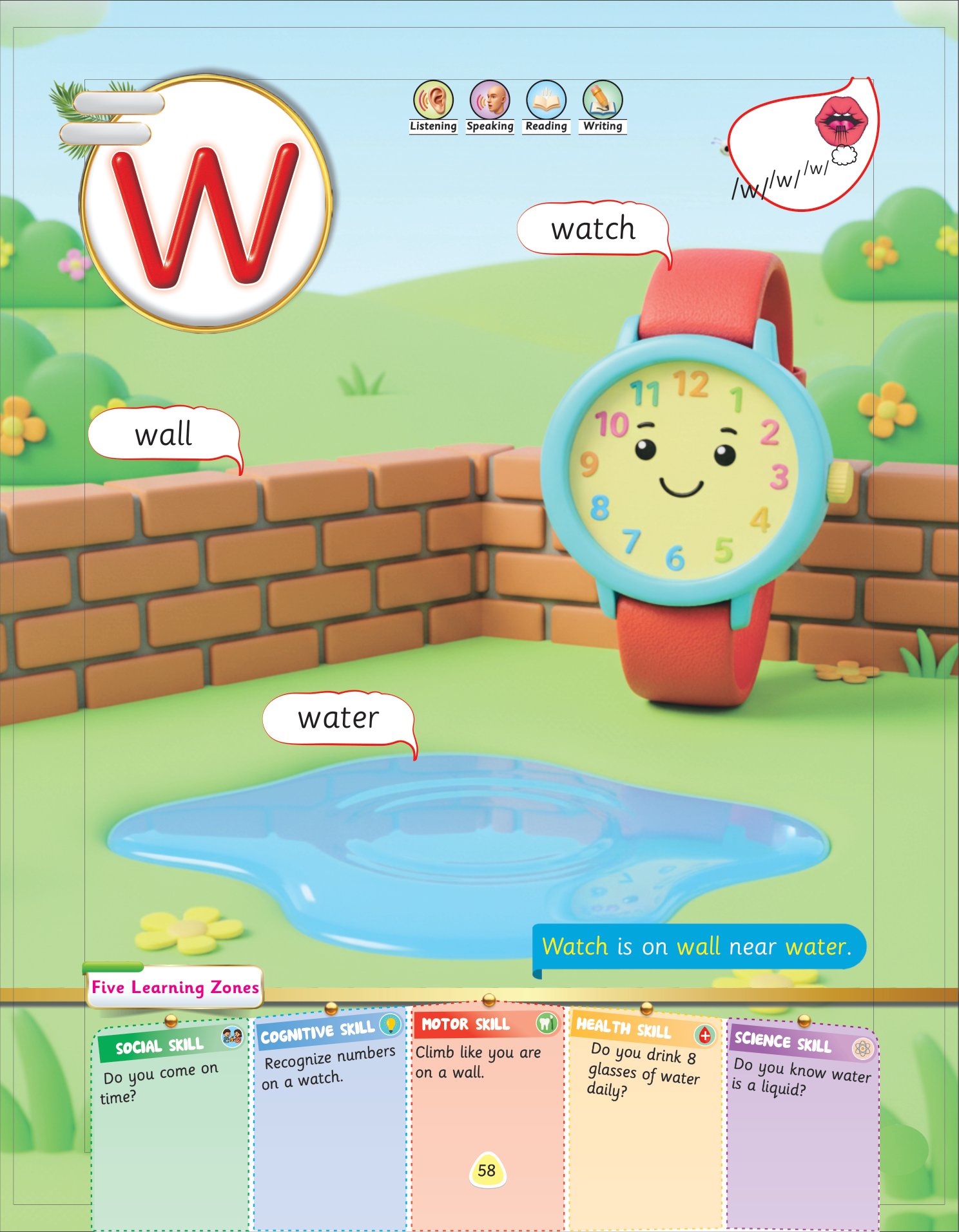 Letter A book page
