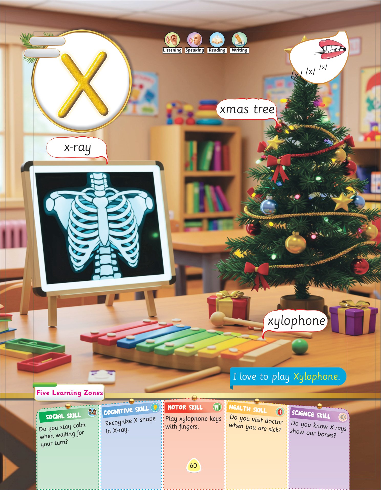 Letter A book page
