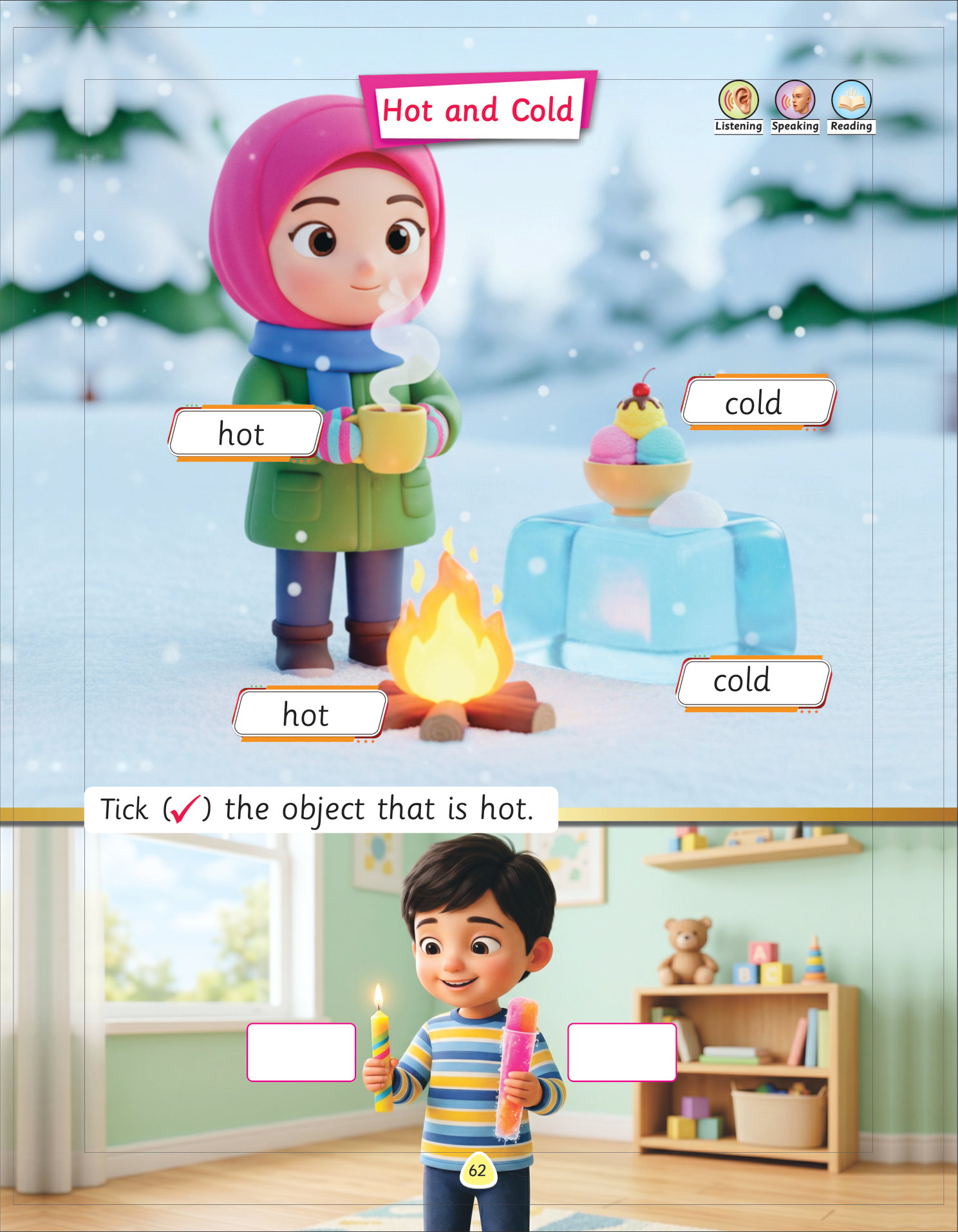 Hot and Cold book page